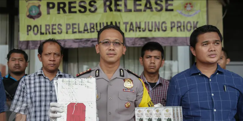 Rilis Barang Bukti Polres Pelabuhan Tanjung Priok-JAkarta- Faizal Fanani-20170411