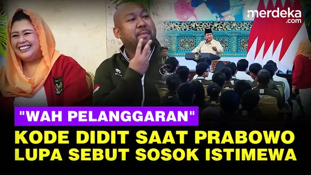 Kode Tangan Didit Bicara ke Prabowo saat Bilang 'Pelanggaran' Nama Anak Presiden Lupa Disebut