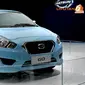 Datsun Go merupakan multi purpose vehicle (MPV) yang dikhususkan untuk memenuhi kebutuhan masyarakat Indonesia. Konfigurasi jok mobil tersebut menggunakan konfigurasi 5+2. (Liputan6.com/Danu Baharuddin/wwn)