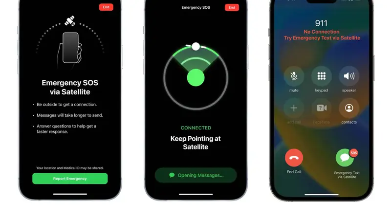 Emergency SOS via Satellite in iPhone 14