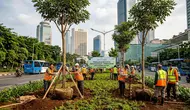 375 Pohon Instan Ditanam di Jakarta Pusat, Jaga Ruang Terbuka Hijau