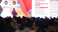Menteri Pendayagunaan Aparatur Negara dan Reformasi Birokrasi (PANRB) Abdullah Azwar Anas saat hadir di acara  Sistem Pemerintahan Berbasis Elektronik (SPBE) Summit 2023 di Jakarta, Senin (20/3/2023).