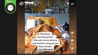 Gambar Tangkapan Layar Video yang Diklaim Manusia Tertua di Dunia Bernama Luen Wang Shin Asal Vietnam (sumber: Facebook).