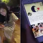 Yang Li tengah sibuk bermain sosial medianya (Weibo)