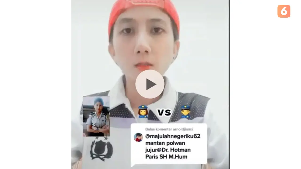 Tangkapan layar video viral polwan mengaku dipecat (Liputan6.com/Istimewa)