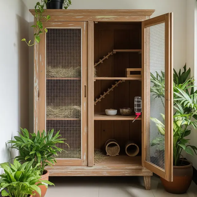 Ide Kandang Hewan Kecil dari Barang Bekas yang Jarang Terpikirkan (AI)