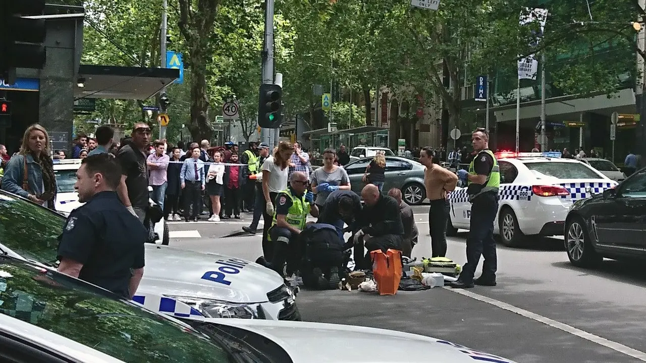 Insiden di dekat Bourke St Mall. (AAP)