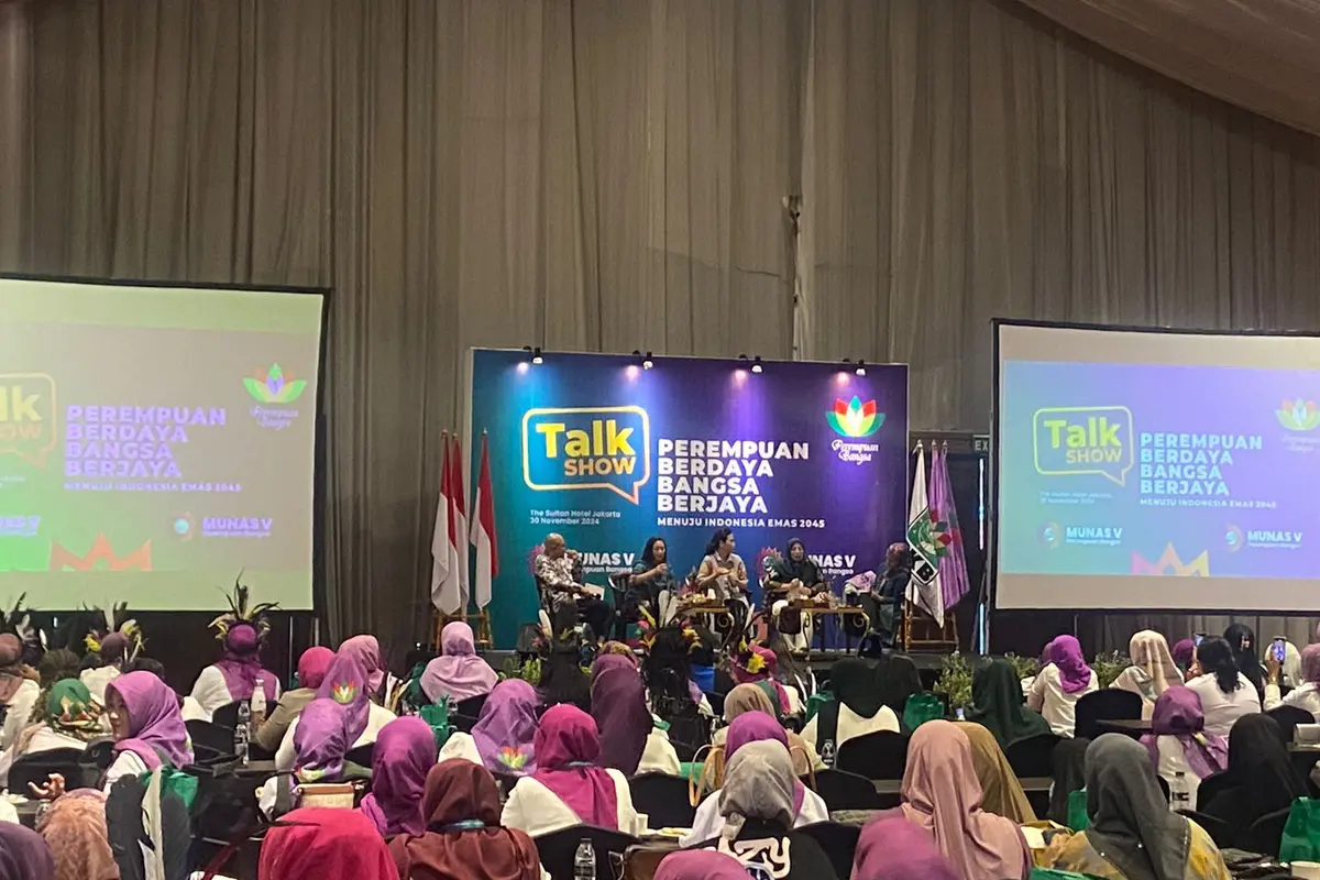 Empowerment Talk bertajuk Perempuan Berdaya, Bangsa Berjaya: Menuju Indonesia Emas 2045 yang digelar DPP Perempuan Bangsa dalam rangkaian Musyawarah Nasional (Munas) ke-V di Hotel Sultan, Jakarta, Sabtu (30/11/2024) (Istimewa)