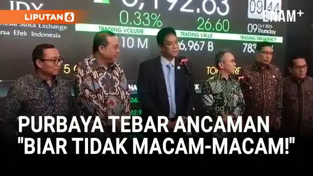 Menteri Keuangan (Menkeu), Purbaya Yudhi Sadewa menegaskan pemerintah siap memberikan insentif bagi industri pasar modal, namun dengan syarat pelaku pasar terlebih dahulu menertibkan praktik yang merugikan investor kecil.