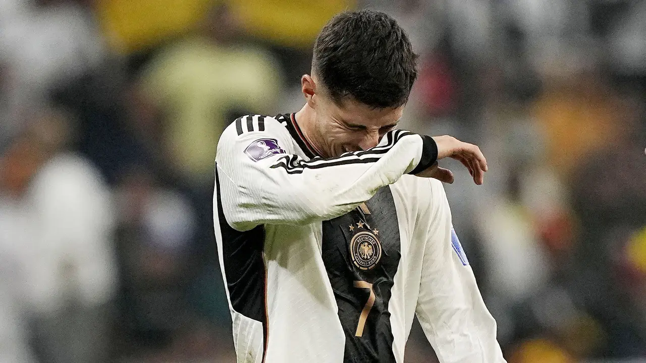 Foto: Tangisan Kai Havertz Usai 2 Golnya Gagal Antarkan Jerman ke 16 Besar Piala Dunia 2022
