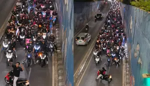 Viral Pemotor Blokade Jalan Bikin Resah Warga Bandar Lampung