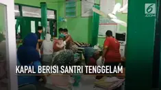 Kapal bermuatan 20 orang santri dari Ponpes Abu Hurairah, saat menuju Tanjung Kiyok kepulauan sapekan, kabupaten Sumenep, Jawa Timur tenggelam.