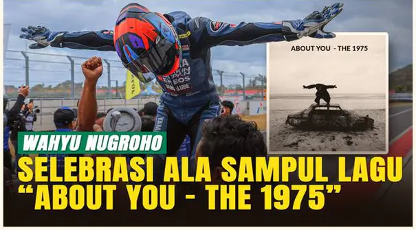 Selebrasi unik ditunjukkan pembalap Yamaha Racing Indonesia, Wahyu Nugroho, usai menguasai podium di SS600 ARRC Mandalika 2025! Aksi stoppie dilanjutkan pose ala George Russell hingga terinspirasi dari sampul lagu About You The 1975 bikin momen ini j...