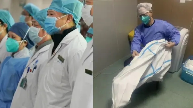 tim medis pasien virus corona di China terpaksa kenakan popok