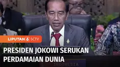 Di hadapan para pemimpin negara anggota G20, Presiden Joko Widodo kembali menyerukan agar perang segera dihentikan. Jokowi menegaskan, situasi perang akan mempertaruhkan pemulihan ekonomi dunia disamping menyengsarakan rakyat.