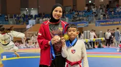Tya Ariestya Dampingi Anak Kejuaraan Taekwondo di Korea, Kalundra Borong 2 Medali
