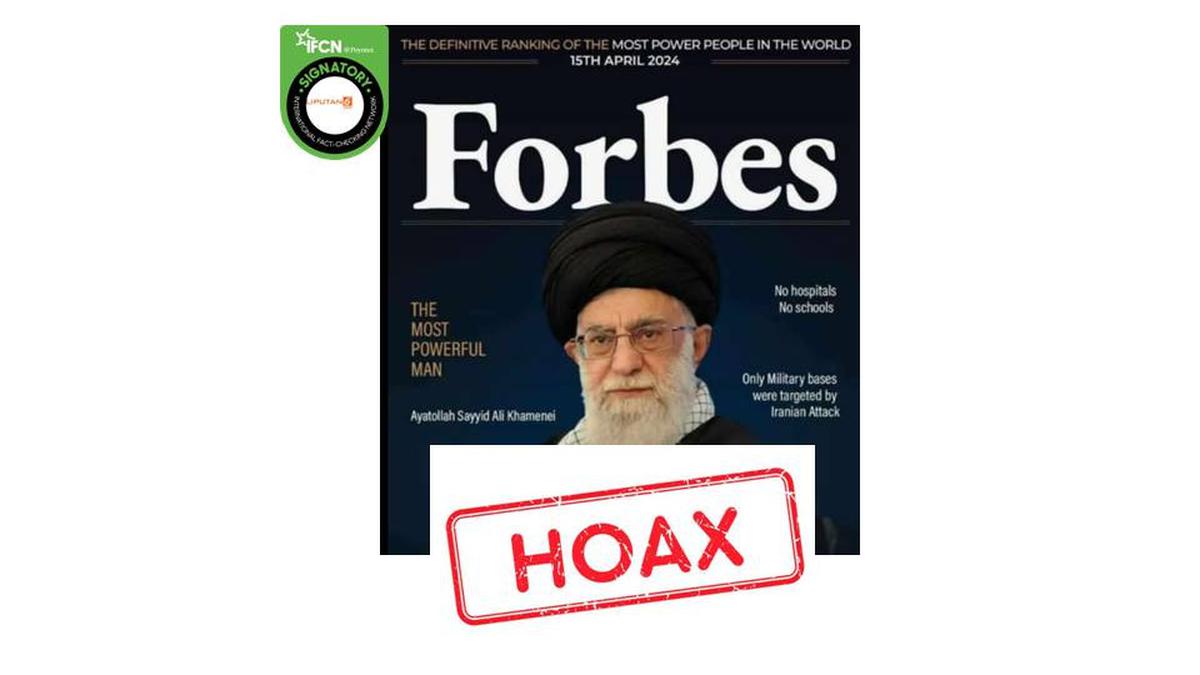 Cek Fakta: Hoaks Pemimpin Agung Iran Ayatollah Ali Khamenei Jadi Sampul Majalah Forbes April 2024 Berita Viral Hari Ini Senin 20 Mei 2024