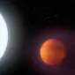 KELT-9b (kanan) menjadi planet terpanas yang pernah ditemukan ilmuwan setidaknya hingga saat ini (Robert Hurt/NASA/JPL-Caltech)