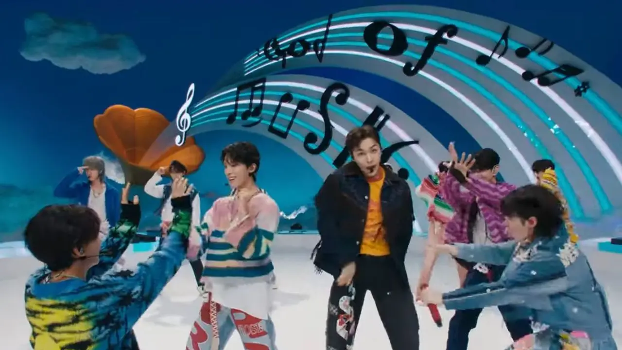 Video Klip terbaru Seventeen yang berjudul Music of God dituduh kampanyekan LGBT dengan simbol pelangi