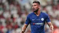 5. Olivier Giroud (5 gol) - Penyerang berusia 34 tahun ini tetap tampil tajam bersama Chelsea dengan koleksi lima golnya di Liga Champions. Quat-trick ke gawang Sevilla membuat Olivier Giroud masuk ke daftar pencetak gol terbanyak di Liga Champions musim ini. (AFP/Bulent Kilic)