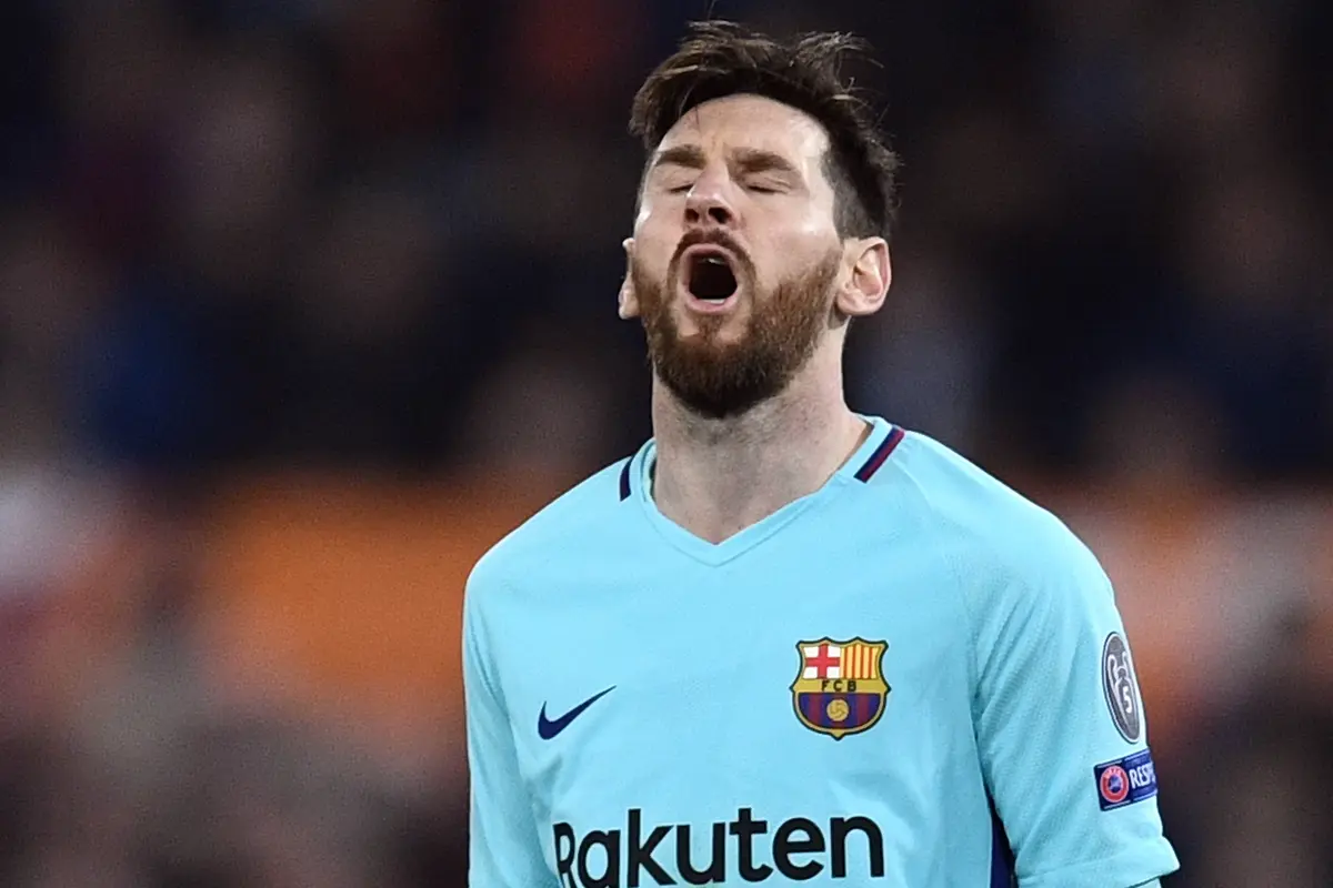 Ekspresi saat Lionel Messi Kecewa