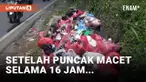 Usai Macet 16 Jam, Kawasan Puncak Sampah Dipenuhi Sampah
