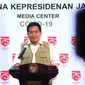 Juru Bicara Satuan Tugas Penanganan Covid-19 Wiku Adisasmito memberikan keterangan kasus COVID-19 di Kantor Presiden, Jakarta, Senin (27/7/2020). (Dok Biro Pers Sekretariat Presiden/Foto Lukas)