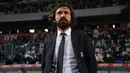 Andrea Pirlo diangkat sebagai manajer oleh mantan klubnya pada musim panas 2020. Ia telah mengklaim dua trofi dalam hanya sembilan bulan, yaitu Supercoppa Italiana dan Coppa Italia. Ia hanya bertahan selama 52 laga usai gagal meraih gelar Serie A. (AFP/ALBERTO LINGRIA)