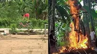 Sambil Atraksi, Ini 7 Potret Nyeleneh Orang saat Naik Sepeda Kocak
