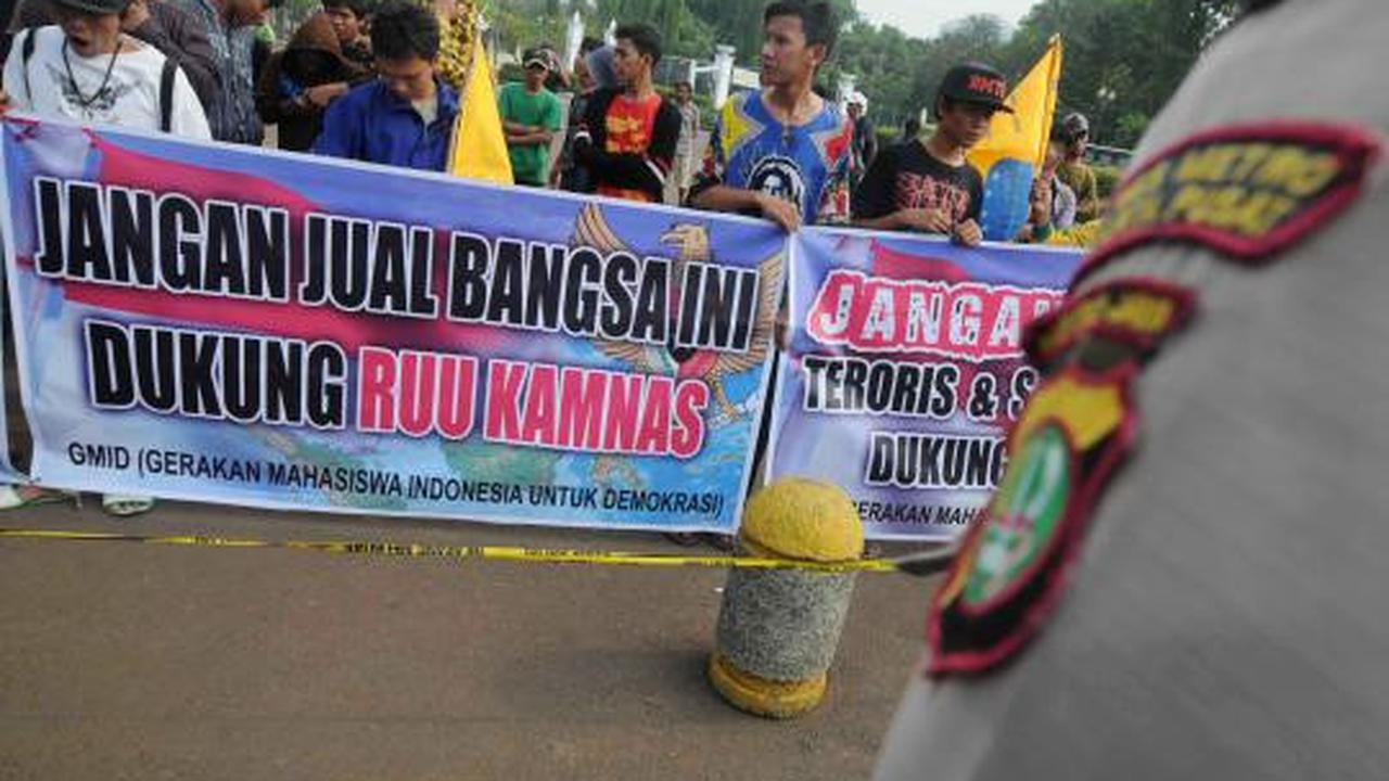 Demo mahasiswa dukung RUU Kamnas