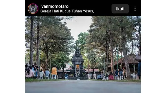 Suasana doa di Ganjuran. (Sumber: Instagram @ivanmomotaro)