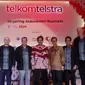 Hari ini, Telkom bekerjasama dengan perusahaan operator telekomunikasi Telstra meluncurkan layanan managed solution `Telkomstelstra`