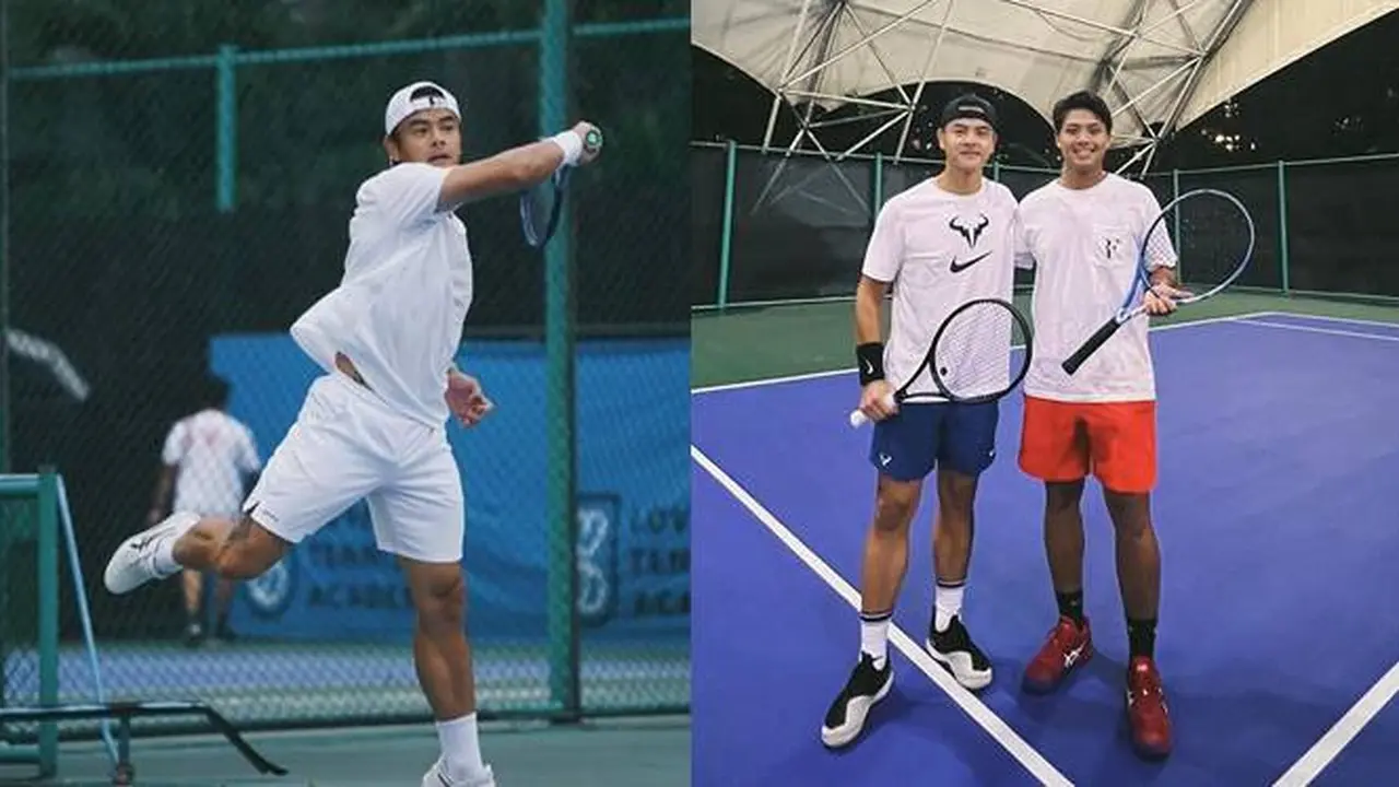 Satu Tim dengan Enzy Storia, Ini 7 Potret Dion Wiyoko Latihan Tenis