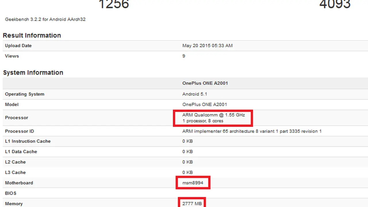 Spesifikasi OnePlus 2 Terungkap Lewat Benchmark