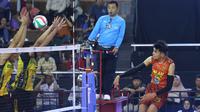 TNI AU Electric mengalahkan Indomaret 3-0 (25-19, 25-25, 25-21) pada lanjutan final four Livoli Divisi Utama 2025 putaran kedua di GOR Ki Mageti, Magetan, Rabu (15/10).&nbsp;(foto: PBVSI)