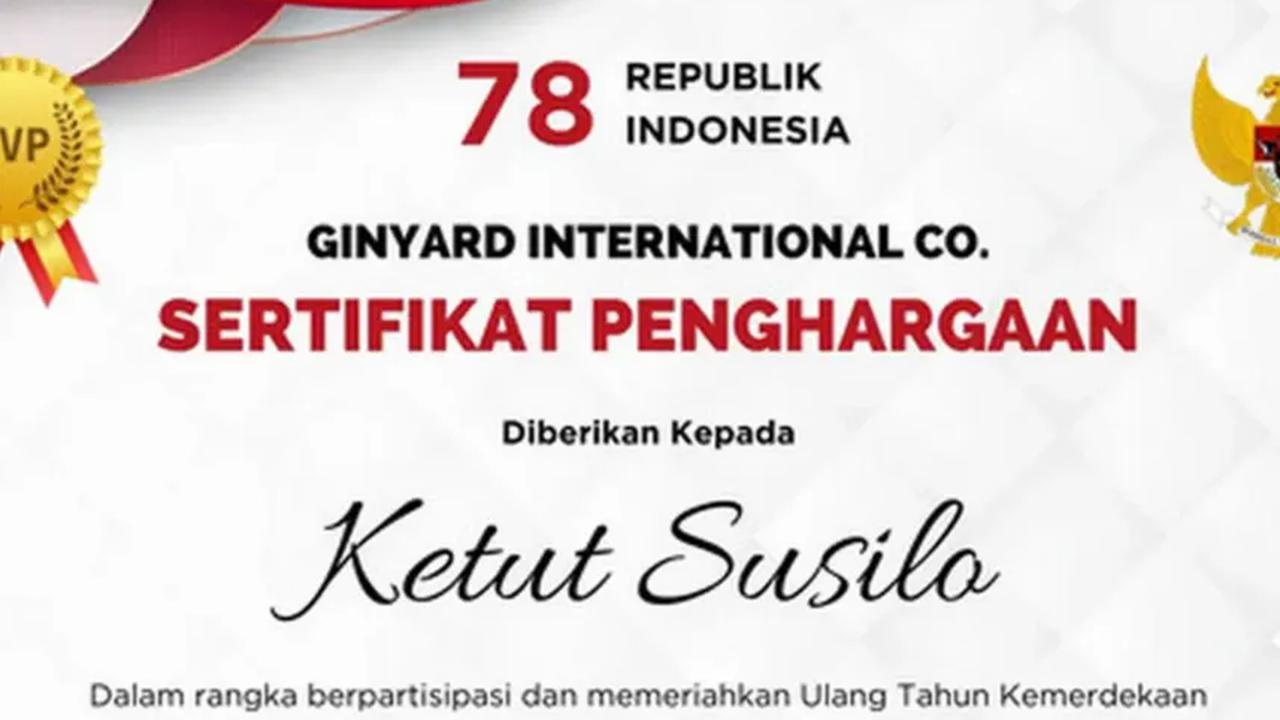 3. Sesuaikan Template Piagam