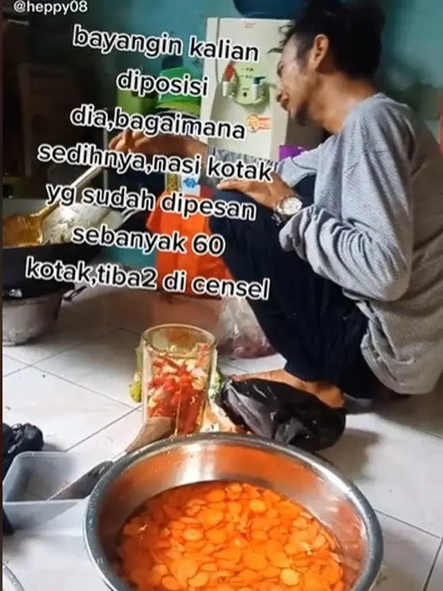 viral video pria menangis lantaran orderan dibatalkan