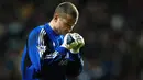 Shay Given. Kiper berusia 45 tahun yang pensiun bersama Stoke City pada Juli 2017 ini pernah mencetak 3 assist di Liga Inggris saat berseragam Newcastle United yang diperkuatnya selama 12 musim mulai 1997/1998 hingga 2008/2009. Assist pertama dan keduanya dibuat beruntun. (AFP/Steve Parkin)