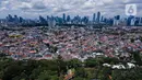 Suasana Taman Eco Park Tebet yang diambil dengan kamera foto (drone) nir- awak, Jakarta, Sabtu (7/1/2023).  Perencanaan DKI Jakarta akan menargetkan kawasan  RTH  menjadi 664,01 kilometer persegi atau setara 30,92%  dengan menetapkan luas RTH minimal 30 persen dari luas seluruh kawasan perkotaan Jabodetabek, Puncak dan Cianjur . (merdeka.com/Imam Buhori)