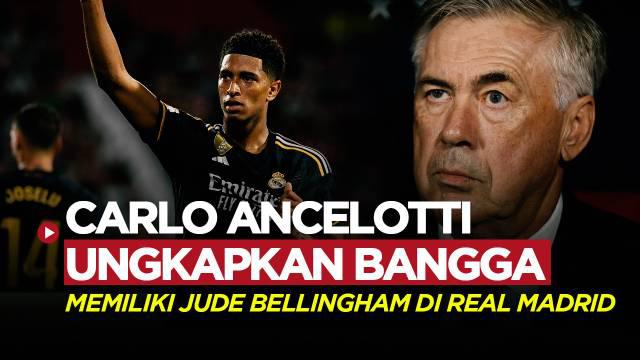 Berita video, juru taktik Real Madrid, Carlo Ancelotti, jelang lawan Napoli di Liga Champions, ia mengaku beruntung miliki Jude Bellingham di kubunya. Ia juga sebut bahwa Real Madrid adalah tim terbaik di dunia.