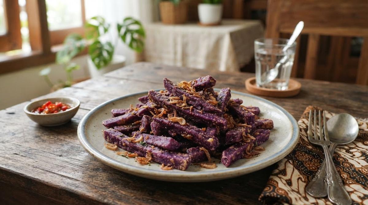 Stik Bawang Ubi Ungu