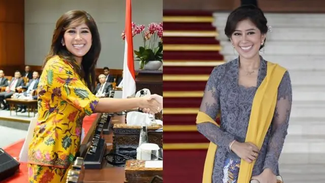 Meutia Hafid tampil berbatik dan berkebaya saat menjadi anggota DPR