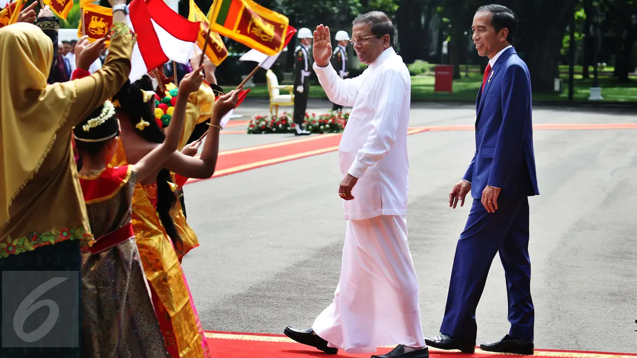 Jokowi Sambut Kunjungan Kenegaraan Presiden Sri Lanka di Istana Merdeka