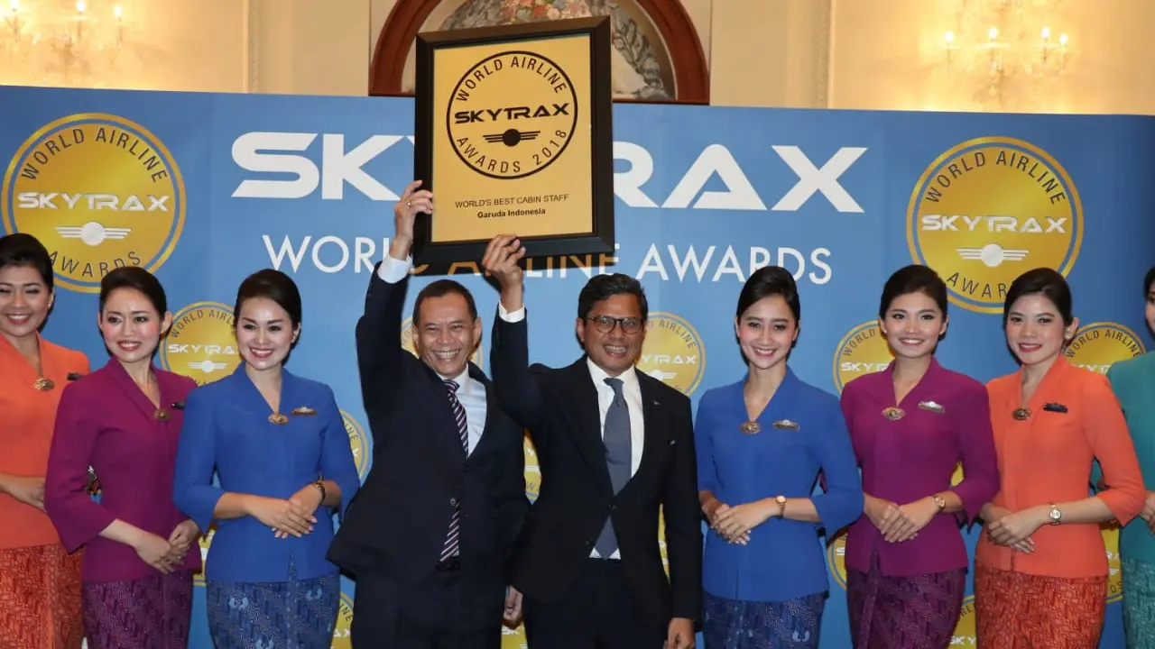 Penghargaan Skytrax kepada Garuda Indonesia. Foto: Dok Garuda Indonesia