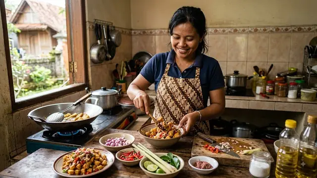 Resep Tempe Popcorn Sambal Matah Renyah dan Segar/AI Generated