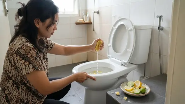 Irisan Lemon atau Jeruk Nipis untuk WC