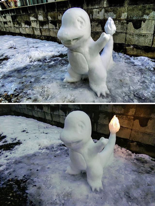 Kreatif, 10 Potret Patung Salju Berbentuk Tokoh Kartun Bikin Takjub