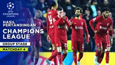 Berita Motiongrafis tentang Hasil Pertandingan Liga Champions Matchday 4 Fase Grup, Liverpool Pesta Gol di Kandang Rangers dan Hasil Pertandingan Lengkap Lainnya.