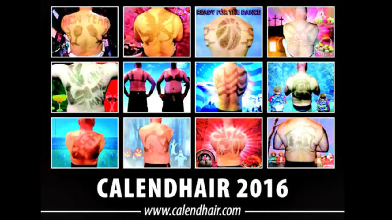 Unik, Seni Bulu Punggung Untuk Kalender *FOTO