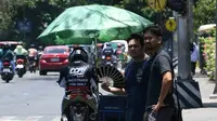 Suhu panas ekstrem menerjang Filipina. (Dok. AFP/Ted ALJIBE)